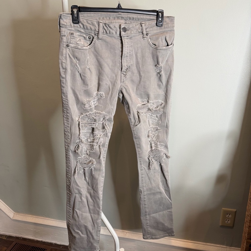 American Eagle Outfitters Gray Slim Men Jeans